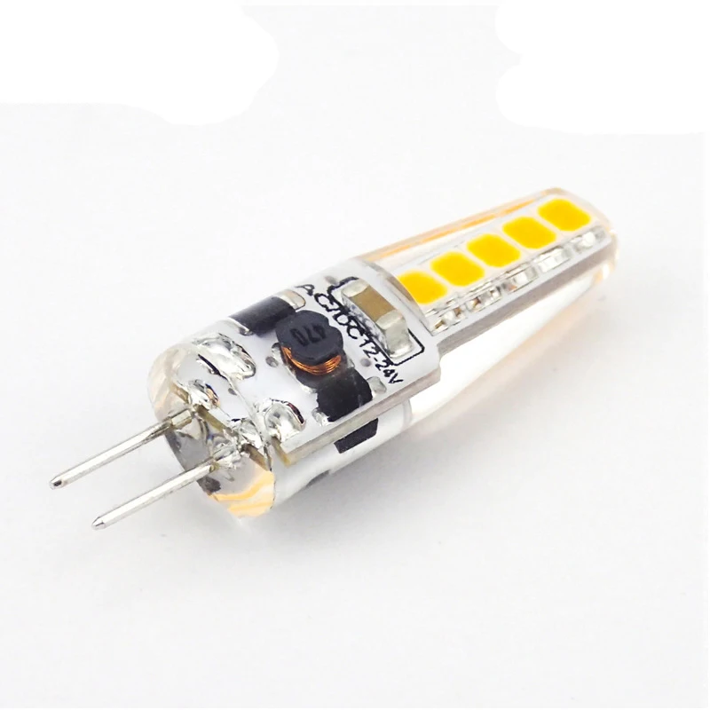 Żarówka Led G4 AC/DC12-24V ciepła/zimna/naturalna biel 3W 10Led/5W 20Led energooszczędna dioda z obudową silikonową 360 stopni wymień lampę halogenową