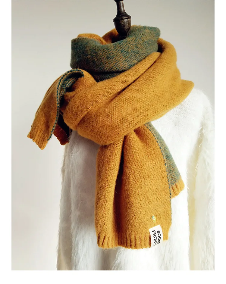 Autumn winter women girls soft elegant wild soft temperament thick fresh comfortable trend warm big tassel shawl D019