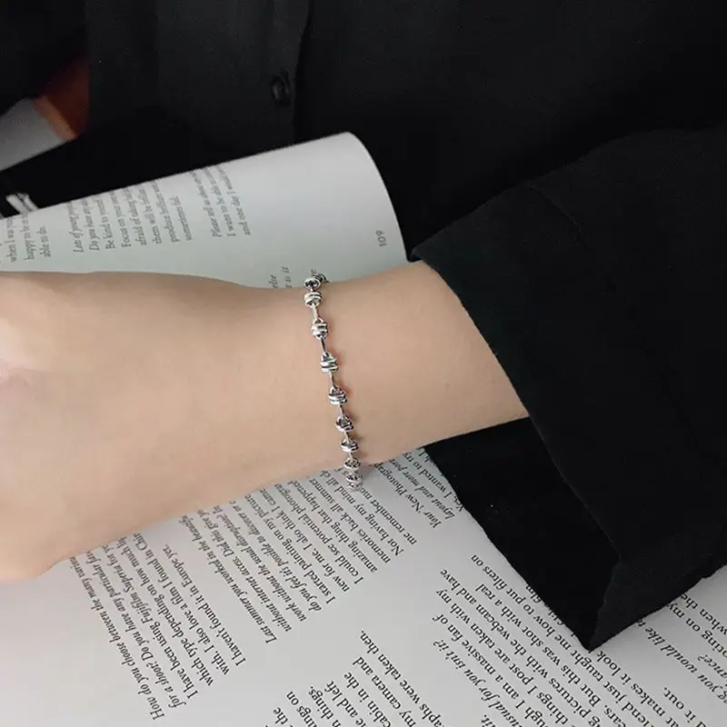 Silvology 925 стерлингового серебра 4 мм галстук цепь браслеты серебро Япония корейский стиль женские браслеты серебро дружбы ювелирные изделия