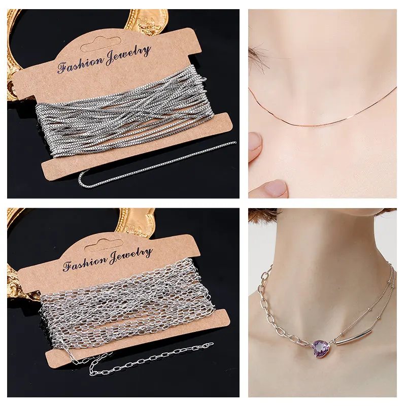 6 Kinds Of Jewelry Making Chain Silver-Plated Gold Copper Chain DIY Jewelry  Accessories For Necklace Bracelet Crafts 5 Meters - AliExpress