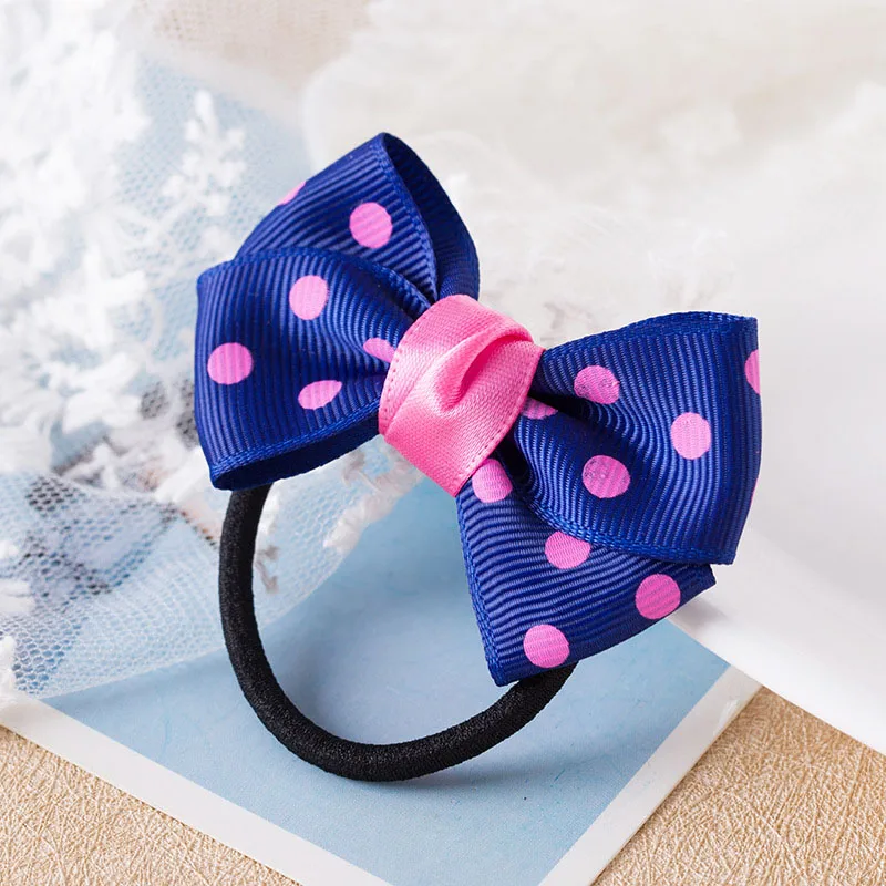 Распродажа Детская резинка для волос в горошек с бантиком 2019 эластичные резинки