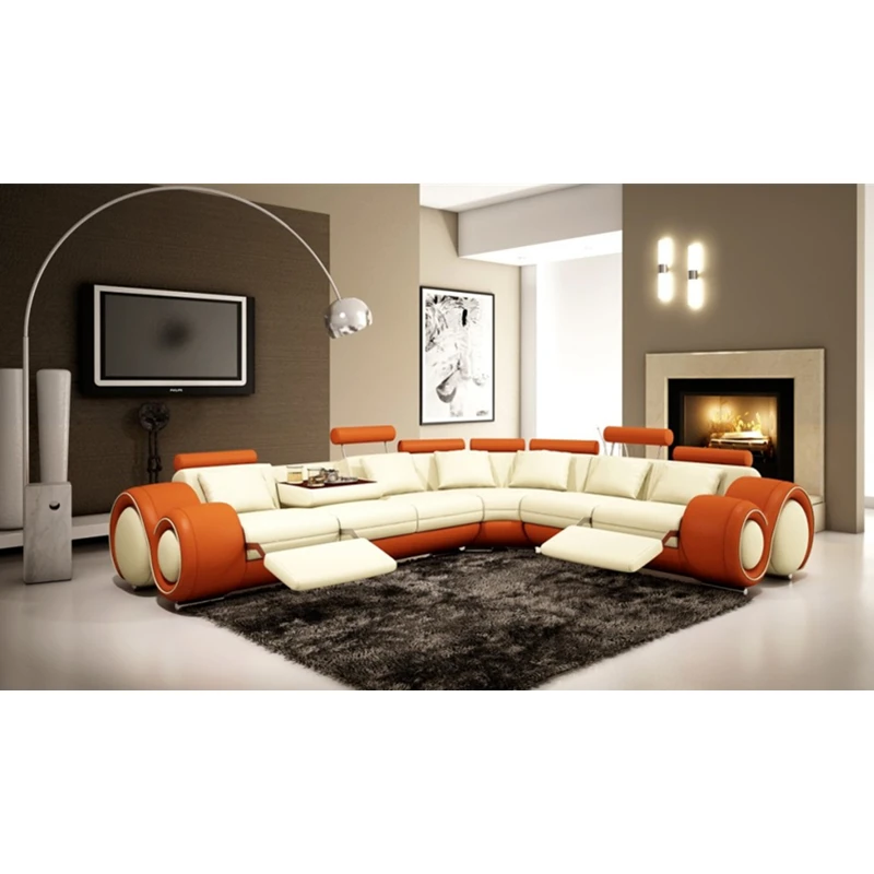 Заводская цена, современная мебель для гостиной, диван, верхний кожаный угловой диван