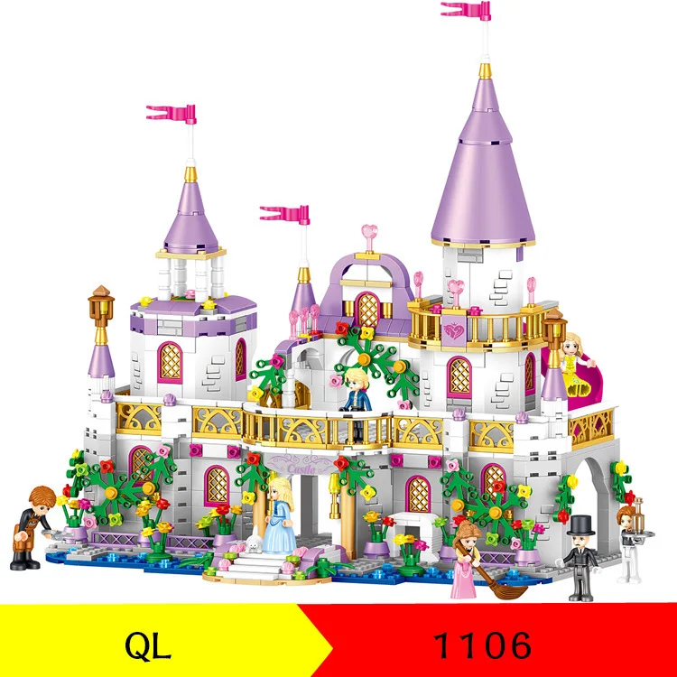 

Anzo gao Ql1106 Windsor Princess of Castle GIRL'S Series Small Particles Assembled Building Blocks Trump Educational Toy