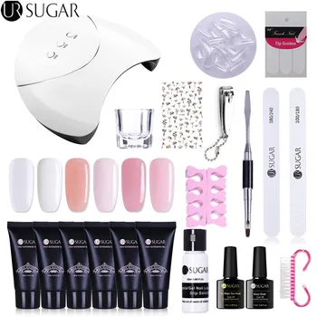 

UR SUGAR Poly UV Gel Set Quick Building Gel Polish Finger Extension UV LED Acrylic Builder Nails Gel Lamp Crystal Jelly