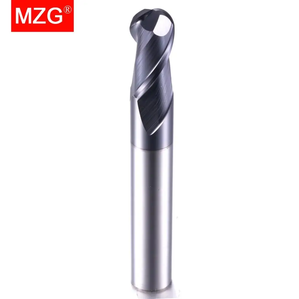 Fraise à Dégrossissage Acier Tungstène HRC66 - 4 Cannelures, Revêtement Nano Noir, Taille 8x35x100L, Pour CNC