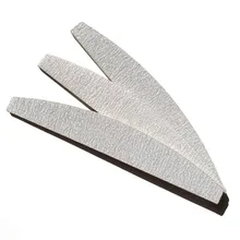 1 шт пилочки для ногтей буфера двухсторонний серый цвет полумесяц изогнутый инструмент для ухода за ногтями