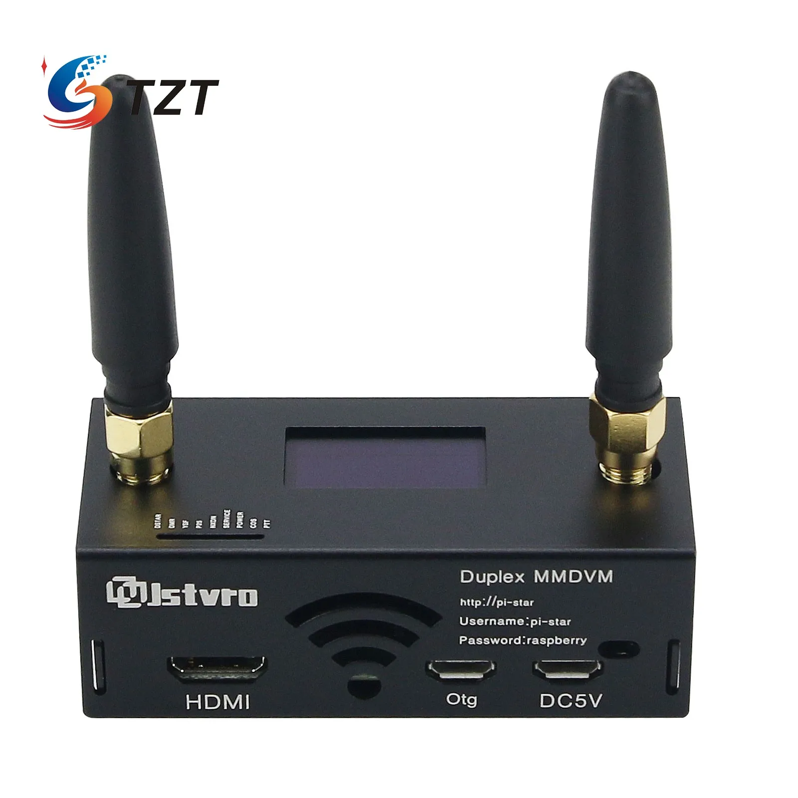 TZT MMDVM Hotspot Assembled With OLED Antennas Metal Case Support For P25 DMR YSF For Raspberry Pi