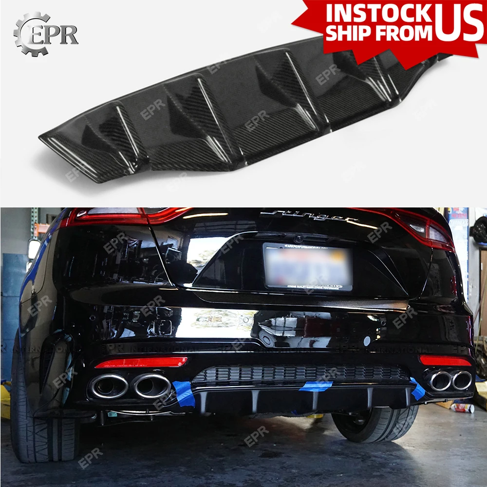 Carbon Diffuser For Kia Stinger Type M Carbon Fiber Rear Diffuser Add