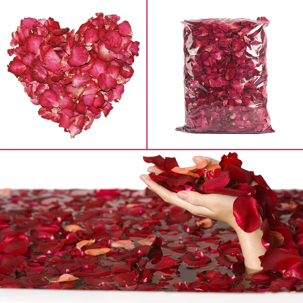 100% Rosa Natural pétalos para el baño de flores secas petale de Rose Spa DIY cuerpo y pie pedicura baño herramientas