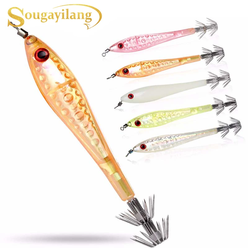 Sougayilang 5 шт. приманки для кальмара рыбной ловли 10 см/3 9 дюйма зонт искусственная
