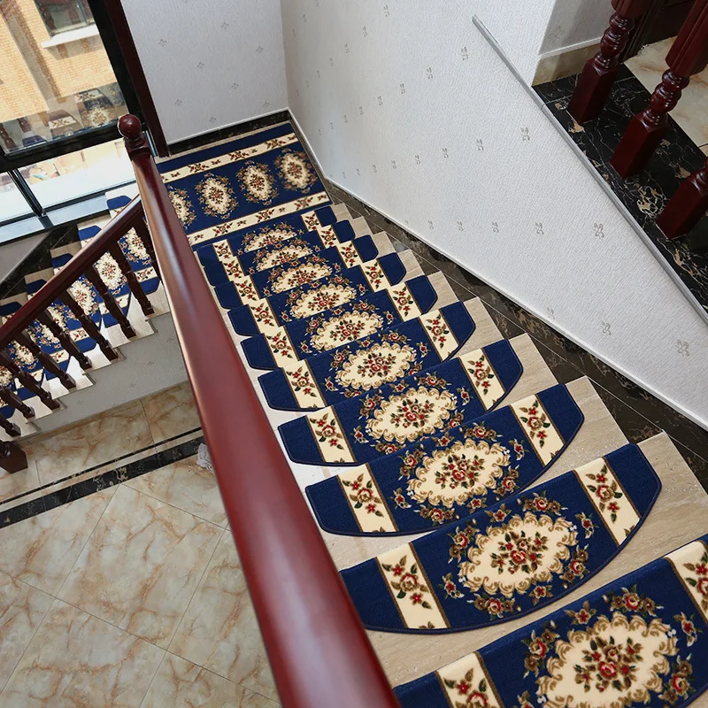Европейский стиль, 10 шт., комплекты ковров для лестниц, Противоскользящие коврики для лестниц, коврик для лестницы, роскошный, подходит для лестницы шириной 25 см