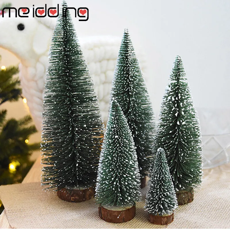 

1pcs 5 size Christmas Tree Small Pine Tree For Desktop Mini Christmas Table Decoration Home Xmas Mini Christmas Tree Decoration