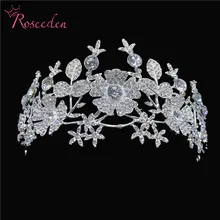 5 Colors Crystal Rhinestones Royal Princess Bridal Tiaras Crown Rhinestone prom Crowns Bride Wedding Hair Accessories RE3541