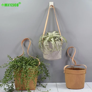 

Kraft Paper Flower Pot Wall-mounted Flower Arrangement Container Automatic Absorbent Paper Bag Potted Home Decorations