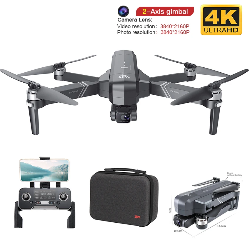 Дрон F11 Pro камера 4K HD на подвесе GPS WiFi FPV мотор бесколлекторный складной