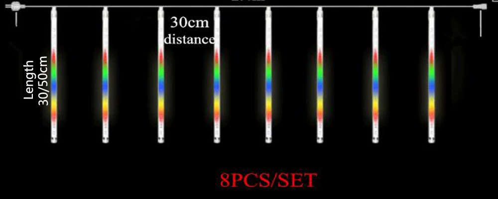 Рождественский 30/50 см Открытый Метеоритный Дождь светодиодный гирлянды Водонепроницаемый для Свадебная вечеринка украшения на рождественскую елку