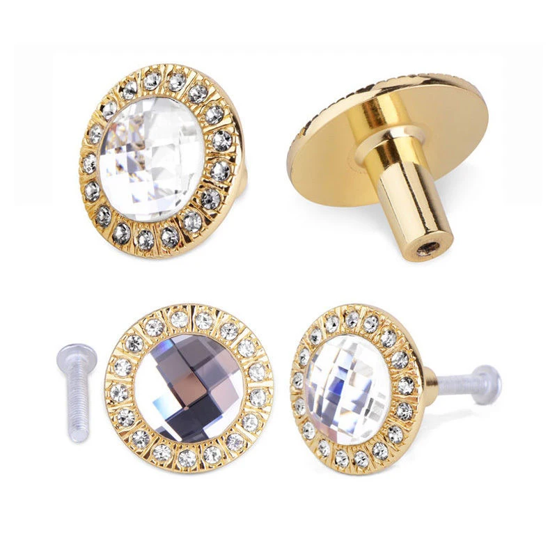 

Diamond Cupboard Wardrob Door Knobs Clear Crystal Cabinet Draw Pull Handle Z Z