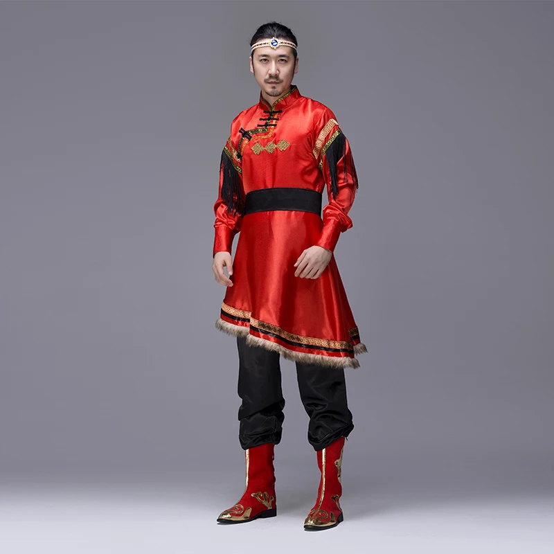 Новые традиционные монгольские костюмы для мужчин пастбища Национальный Чингисхан езда Танец сценическое представление Азии взрослых Waer - Цвет: Color3
