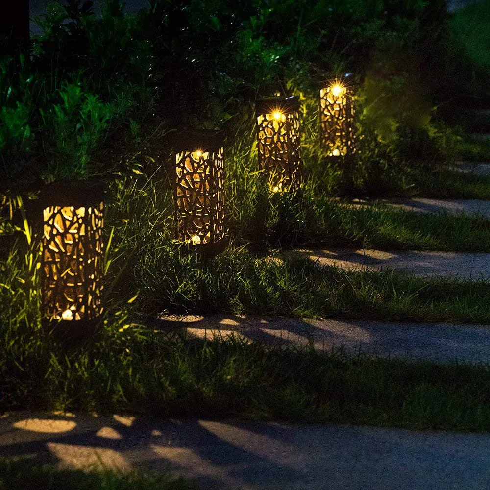 45# солнечные садовые лужайки лампы светильники для дорожки дворцовый фонарь стиль ландшафтное освещение для садовый декоративный фонарь сенсор лампа