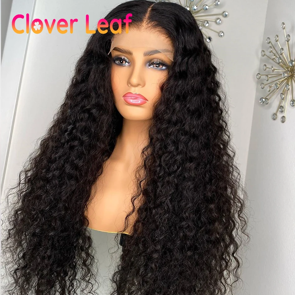 

Clover Leaf Wholesale Kinky Curly Lace Front Wigs Remy 13x4 Lace Front Human Hair Wig 150% Brazilian 4x4 Closure Wig Pre Plucked