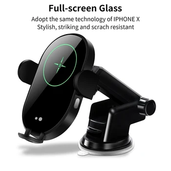 

15w Qi Wireless Car Charger Auto Clamping Car Fast Charging Mount Phone Holder Mobile Phone Fast Charging Holder