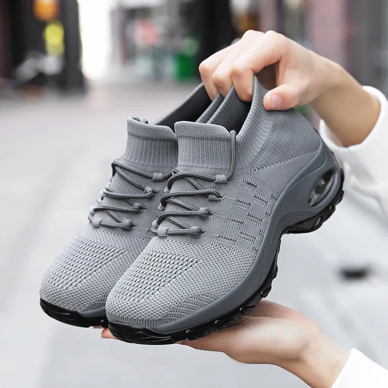

Hot Selling Large Size WOMEN'S Shoes 2020 Spring New Style Fly Woven Air Cushion Shoes Athletic Shoes Women's Running Casual wa