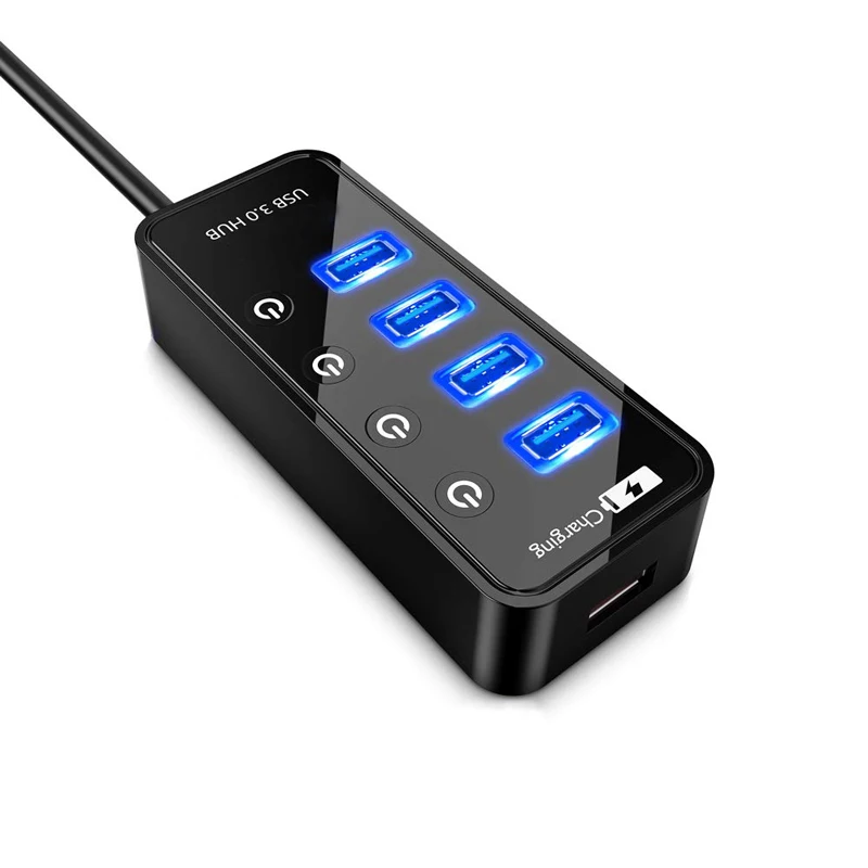 USB 3,0 концентратор 4/7 портов высокоскоростная Высококачественная стойка для зарядки Multipe USB децис концентратор для ПК ноутбука адаптер концентратор USB 3,0