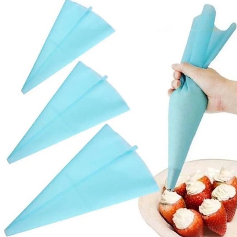 Silicone Reusable Icing Piping Cream Pastry Bag DIY Cake Decorating Supply Tools