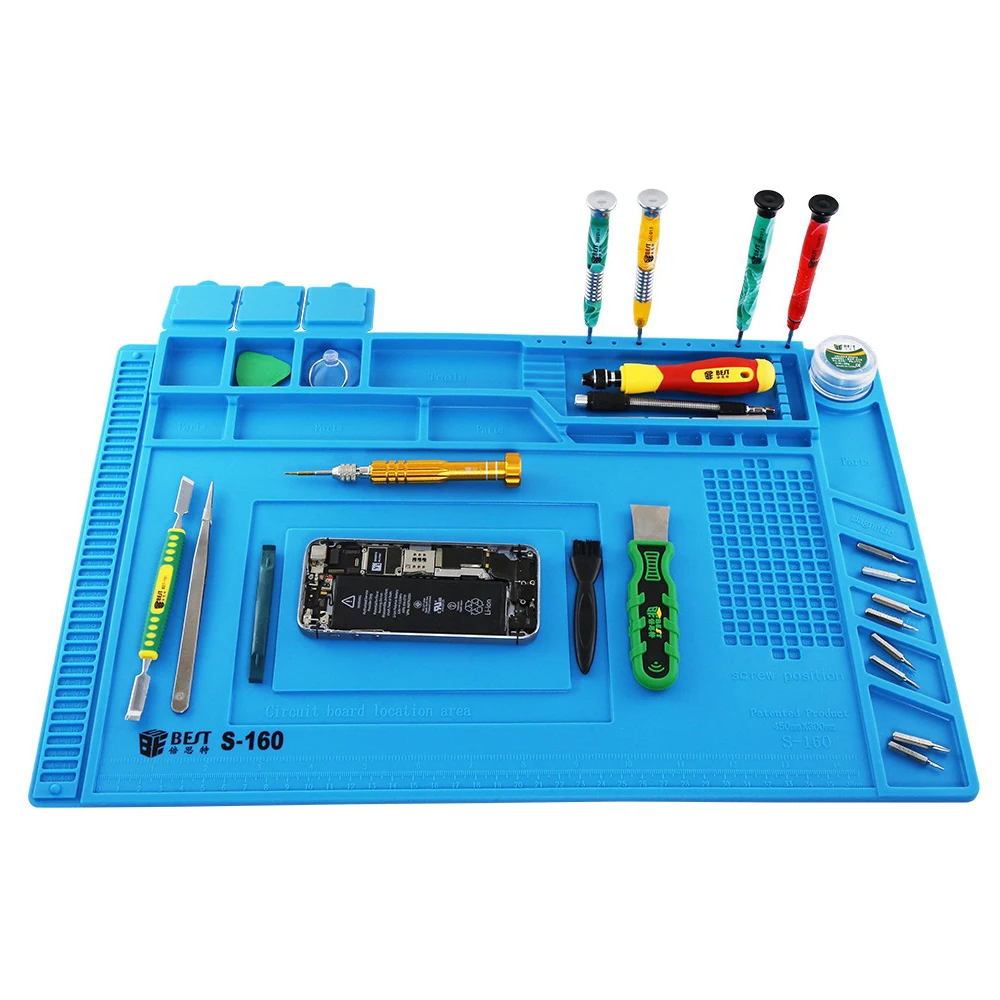 Soldering Repair Maintenance Mat Platform Heat-resistant Silicone Station Pad am