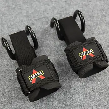 

2-in-1 Fitness Gloves With Hooks Adjustable Wrist Support Sleeve Strap Gym Fitness Weight Lifting Dead Lift