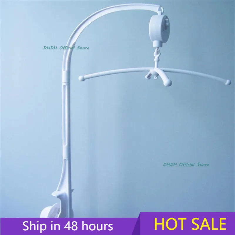 Baby Toys Toy-Holder Bell Rattles-Bracket-Set Carousel Music-Box Mobile-Bed Wind-Up White