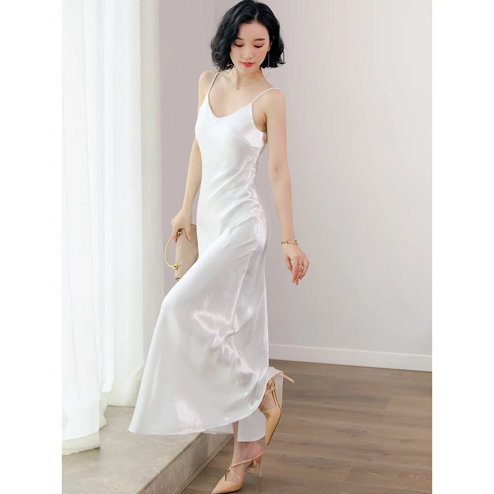 Wedding Dress Plain White Slip Tie-detail Maxi Dress White Ladies H&M Wedding Dress Plain White Slip Tie-detail Maxi Dress White Ladies H&M
