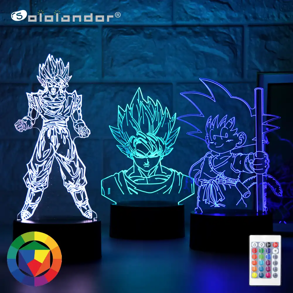 ドラゴンボールz夜の光孫悟空vs Jiren 3dイリュージョンテーブルランプ7色変更usbタッチアクションフィギュアクリスマス誕生日プレゼント Led ナイトライト Aliexpress