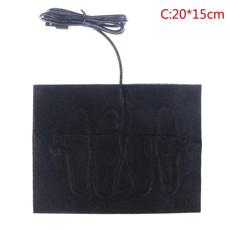 C 1pc USB Warm Paste Pads Fast-Heating Carbon Fiber Heating Pad Safe Portable Heating Warmer Pad for Vest Jacket shoes socks Cloth - Цвет: C