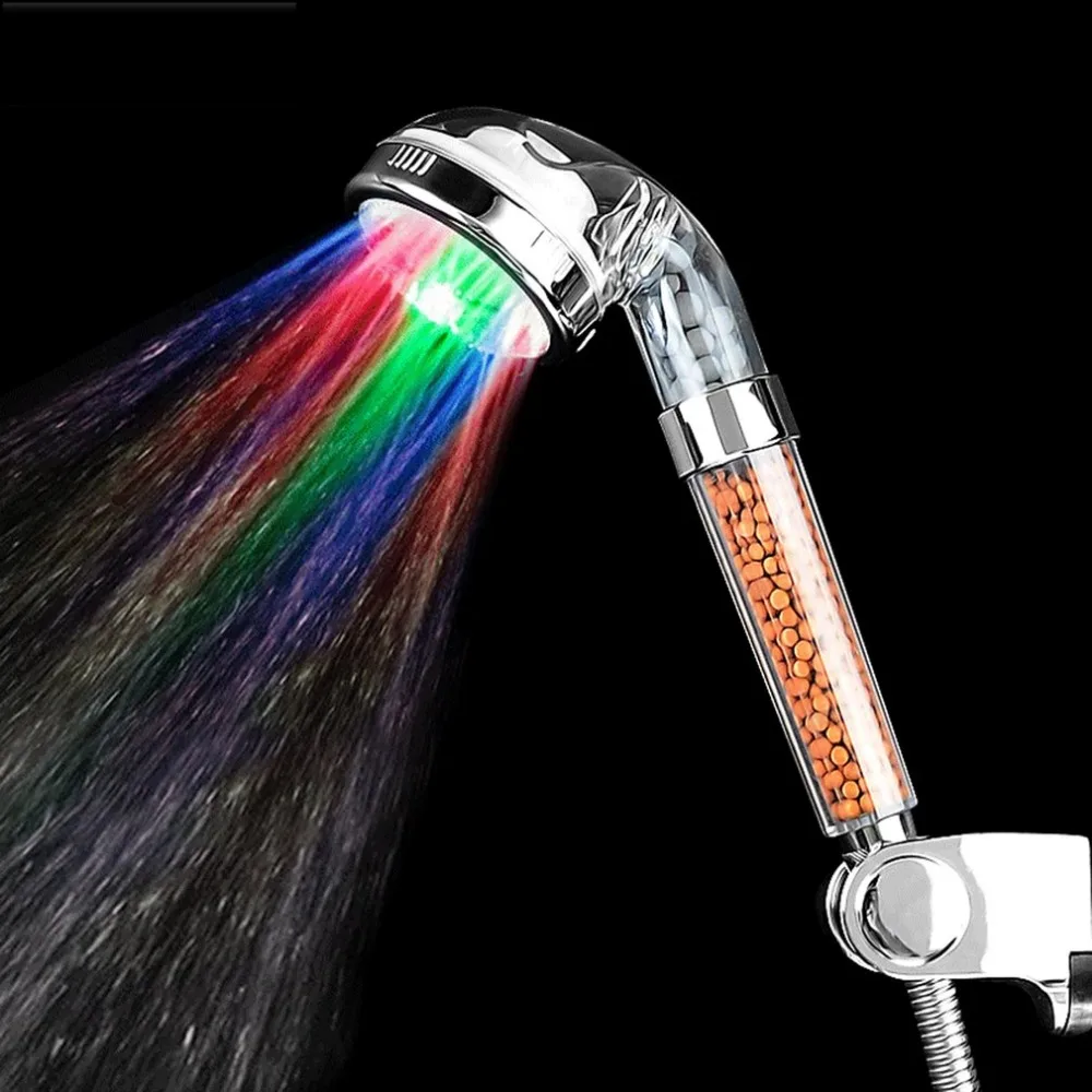 7 цветов светодиодный ручной Душ высокого давления ванная комната спа мощная энергосберегающая вода Ванна душевая головка Спринклерный распылитель