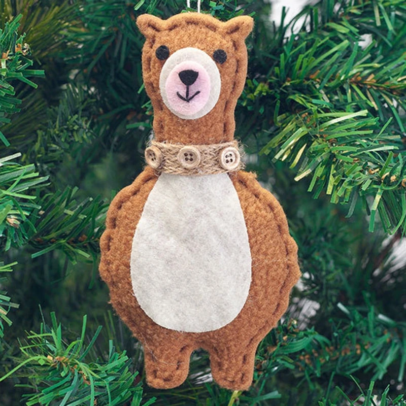 Одежда для рождественских праздников кукла кулон Бытовой милый Альпака подвеска 4 шт./компл. орнаменты для рождественой елки кулон