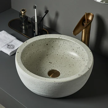 

Ceramic Sink Countertop Sinks Lavabo Round Bathroom Basin Art Washbasin Household Bathroom Sink Bowl Toilet Basin Small Basin