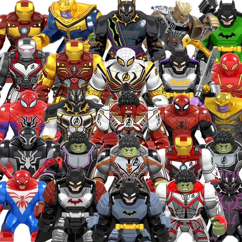 

Marvel Avengers 4 endgame Batman Iron Venom Spider man black panther Thanos Hulk Ironman Building Blocks Figures legoinglys Toys