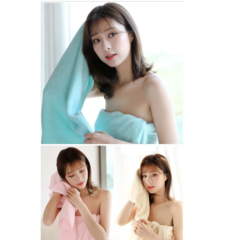 Household bathroom towel,quick-drying hair towel, washing face absorbent towel 80*36cm microfiber multicolor men and women towel 2