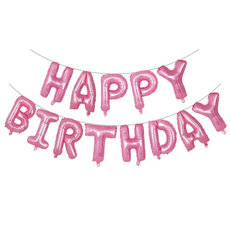 pink FELIZ CUMPLEANOS русские письма с поздравлениями с днем рождения Alphabe розовое золото фольги воздущные шары Детские игрушки День рождения воздушные шары вечерние Baloon - Цвет: pink