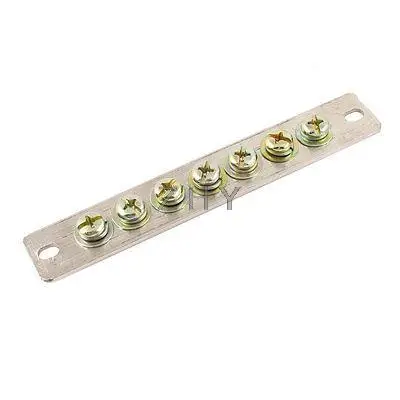 

250V 25A 7 Way Straight Ground Wire Row Copper Electrical Bar Terminal Block