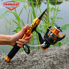 Жесткая и Мягкая приманка телескопическая удочка Катушка Combas Удочка с прочный мешок для рыбалки+ спиннинговая катушка+ леска рыболовный инструмент высокое качество