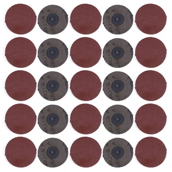 

25pcs 3" Inch Roloc Discs 80 Grit R Type Sanding Abrasive Roll Lock Coarse Pads