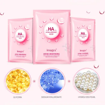 

10Pcs Facial Mask Hyaluronic Acid Moisturizing Hydrating Skin Care Oil Control Shrink Pore Anti Aging Anti Wrinkle