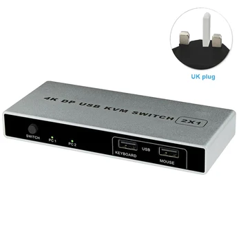 

4K 60Hz Dual Port Stable Plug And Play KVM Switch Monitor 1 Out Displayport HDMI USB VGA Connection Controller Computer