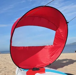 1pc 108cm Foldable Clear Window Canoe Wind Paddle Sail With Storage Bag Kayak Sail Suitable For Canoes/Inflatables/Boats
