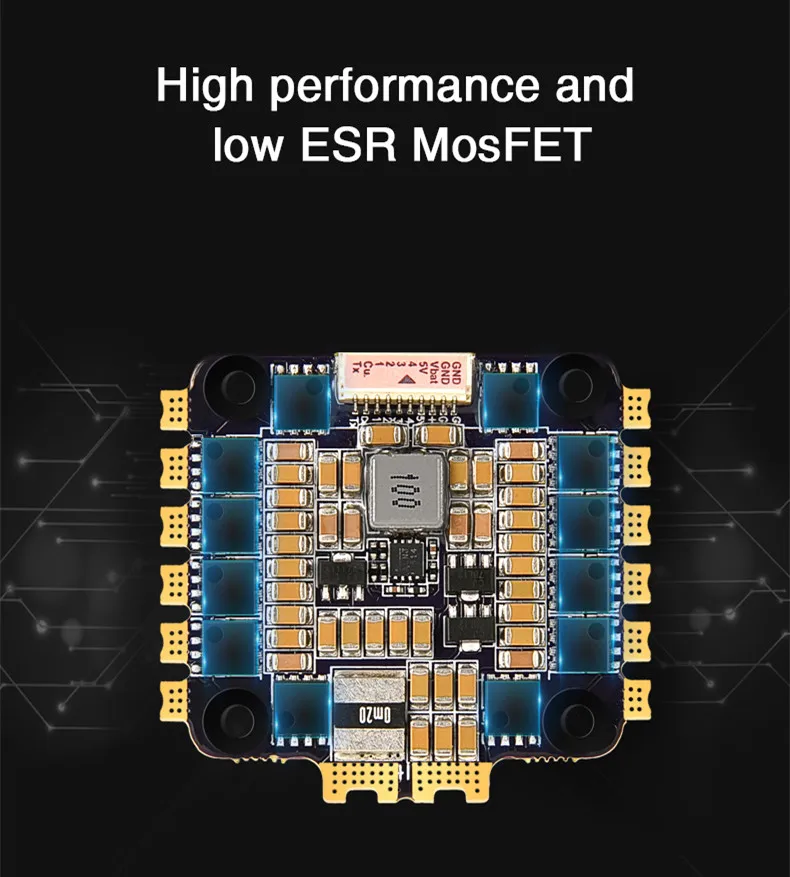 Flycolor X-Cross 60A BLheli_32 3-6S 4в1 бесщеточный ESC 5 в BEC электронный регулятор скорости для радиоуправляемого дрона FPV Racing