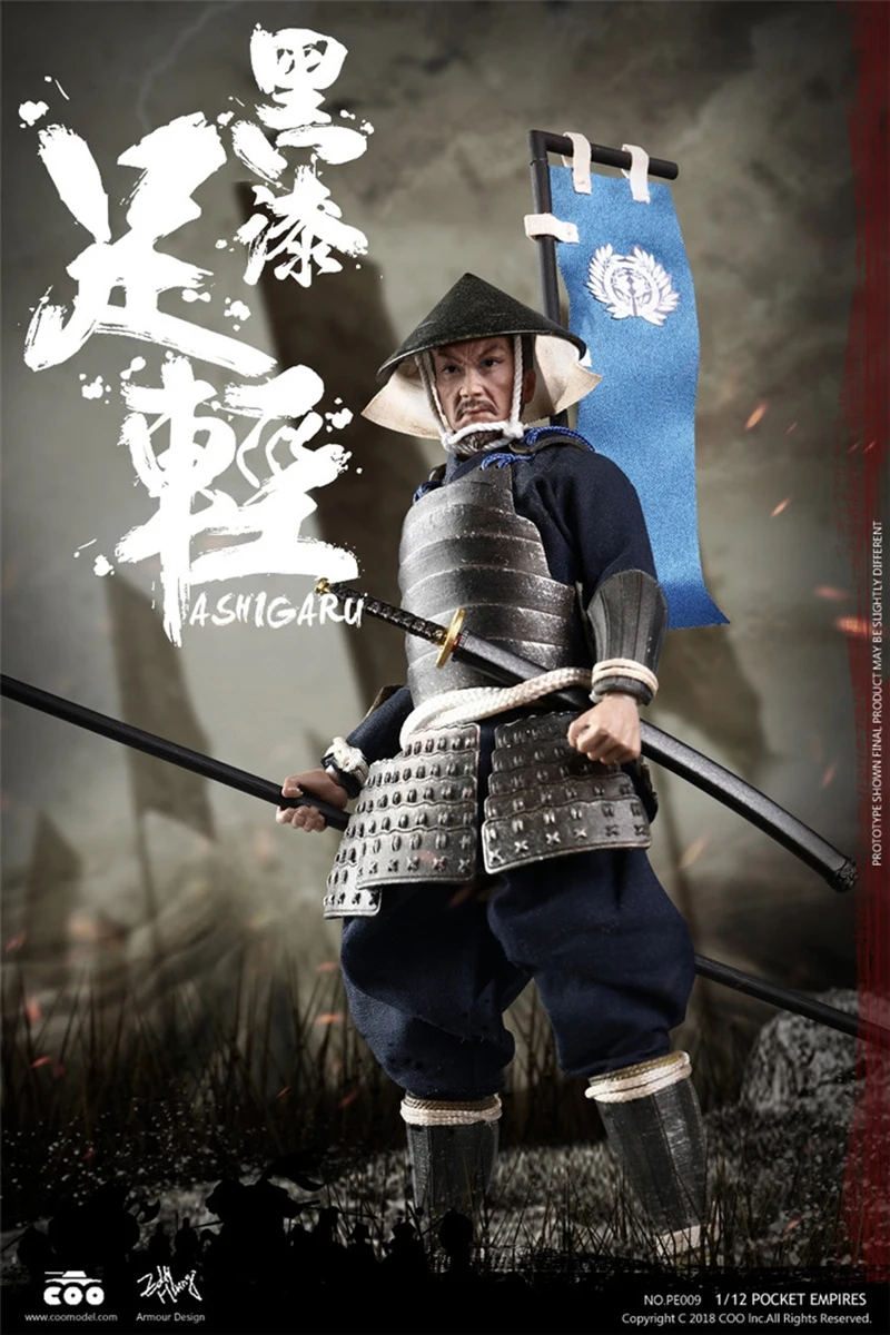 1/12 весы COOMODEL PE009 японский самурайский солдат черная Броня ASHIGARU фигурка Кукла Коллекция