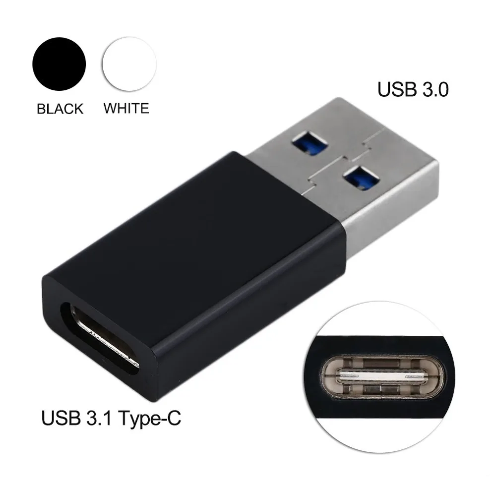 Портативный USB 3,0 к USB 3,1 type-C адаптер конвертер USB 3,0 папа к USB 3,1 Женский адаптер конвертер черный/белый Прямая поставка