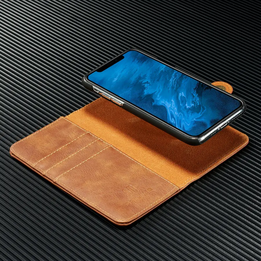DG. MING Ретро Магнитный 2 в 1 чехол-кошелек для iPhone 11 Pro роскошный Съемный кожаный чехол-накладка для iPhone 11 Pro Max чехол